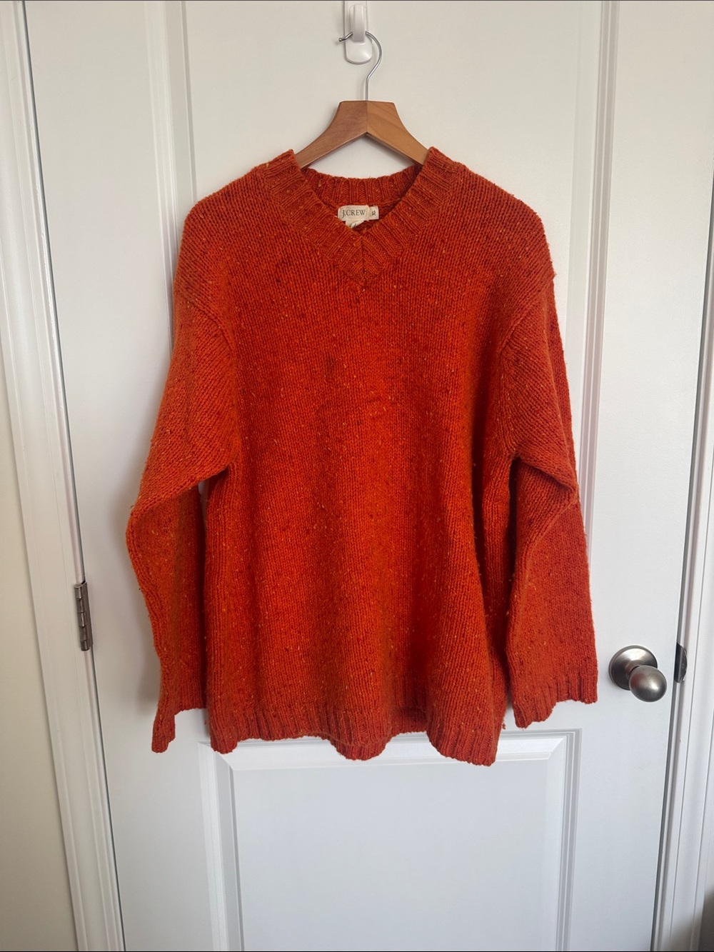 J. Crew Men’s Rust Orange Wool Blend Crewneck Sweater
